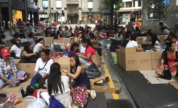Domestic helpers in Hong Kong