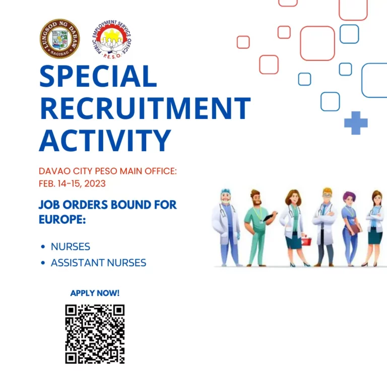 SPECIAL RECRUITMENT ACTIVITY: FEBRUARY 14-15, 2023