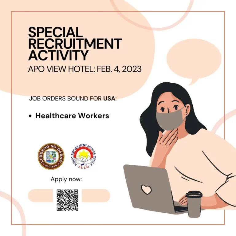SPECIAL RECRUITMENT ACTIVITY: FEBRUARY 4, 2023