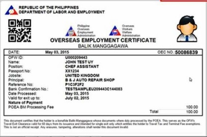 How to Obtain an Overseas Employment Certificate (OEC) for Filipinos in the UAE